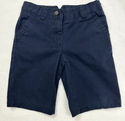 Pantalones Cortos Arrow Niñas Azul Marino Uniforme Escolar Frente Plano Talla 7 Foto 1 de 4
