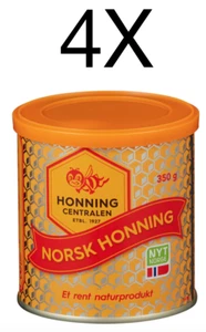 Norwegian Honey Honning Centralen Norsk Honning 4X350g - Picture 1 of 1