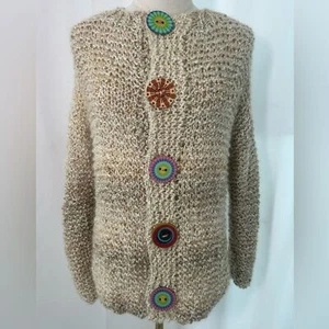 HANDMADE Knit Cardigan SIZE M - Picture 1 of 5