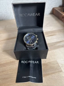 Rocawear Men's Quartz Watch Blue & SilverDial & Band RM7815Stainless Steel Band - Picture 1 of 7