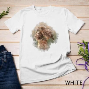Cute Great Horned Two Owls Artistic For Women Men Kids Unisex T-shirt - Picture 1 of 10