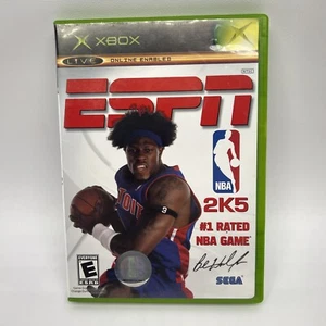 ESPN NBA 2K5 originale Xbox Ben Wallace Detroit Pistons cover testata completa - Foto 1 di 4