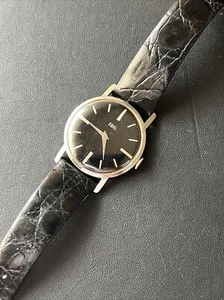 Vestido fino vintage para hombre Ebel esfera negra alta calidad S acero Cal 116 17j para correr - Imagen 1 de 23