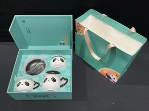 Teeservice Orientalisches Panda Design, Deckeltassen - verpackt - Bild 1 von 11