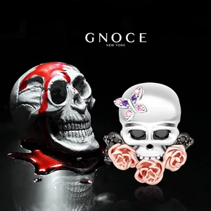 Women'S Sugar Skull Charm 925 Silver with Butterfly and Rose Gold Flowers Bra... - Picture 1 of 1