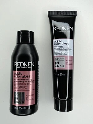 Redken Acidic Color Gloss Shampoo 1.7oz & Conditioner 1oz Travel size Hair care - Image 1 of 4