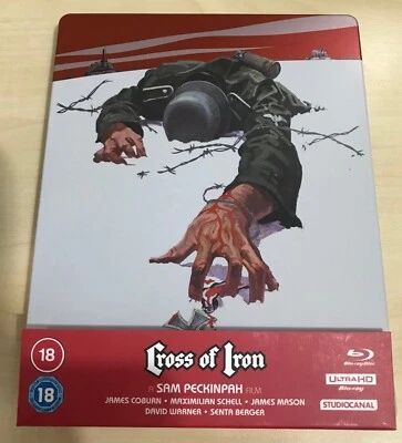 CROSS OF IRON, SAM PECKINPAH 4K UHD & REGION B BLU RAY 3 DISK STEELBOOK & J CARD - Image 1 of 4