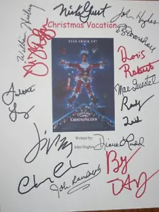 Christmas Vacation Signed Script X14 Chevy Chase D'Angelo Quaid Lewis reprint - Picture 1 of 1