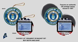 LAUGHLIN AIR FORCE BASE Ornament / Magnet Set - Military Gift Veteran USAF Store - Picture 1 of 1