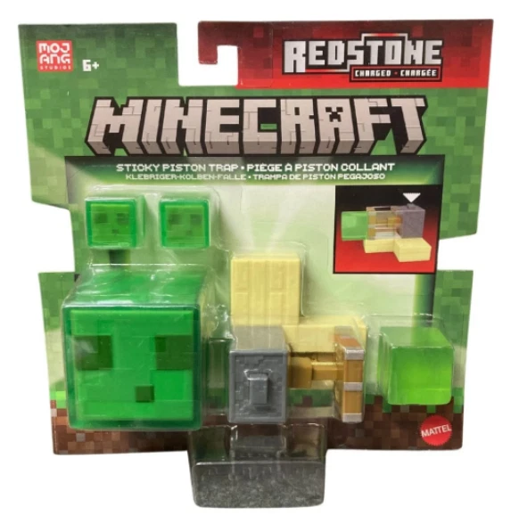 Minecraft Redstone Charged Sticky Piston Trap Set Figure - Image 1 of 1