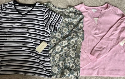 Lot Of 3 - NWT - Studio Works Women's Sz XL Pullover Tops (2) L/S, (1) S/S - Image 1 of 4