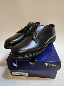 Bates Leather Uniform Dress Oxford Black Shoes Men's Size 14 D NIB NEW E00932 - Picture 1 of 16