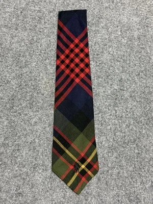 Polo Ralph Lauren Tie Red Blue Green Tartan Plaid Pony Logo Cotton Christmas - Image 1 of 4