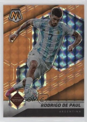 2021 Mosaic FIFA Road to World Cup Fluorescent Orange Prizm Rodrigo de Paul #15 - Image 1 of 2