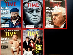 TIME MAGAZINE 1989/90 MIXED SET OF 5 - Foto 1 di 6