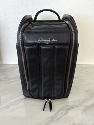 Estuche de viaje Sean John de cuero negro sombrero/gorro de pelota Foto 1 de 4