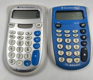 Lot of 2 Texas Instruments Calculators TI-1706SV TI-503SV - Untested - Picture 1 of 5