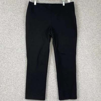 Pantalones INC International Concepts para mujer 8P negros al tobillo tiro medio talla cremallera carrera Foto 1 de 4