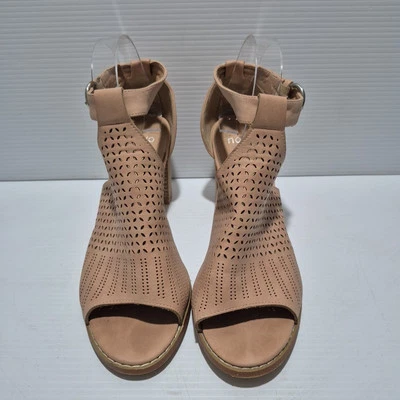 Novo Size 10 Beige Nude Open Toe Block Heel Sandals - image 1 of 4
