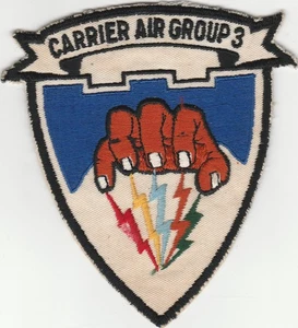 Late 1950's early 1960's pre-Vietnam USN US Navy CVG-3 Carrier Air Group 3 patch - Picture 1 of 2