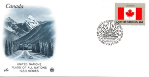 Vintage FDC United Nation New York City Postmark Scott #410 Flag Of Canada - Picture 1 of 2