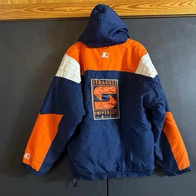 Chaqueta Pullover Puffer Starter Syracuse Orangeman De Colección Años 90 Bolsa Para Hombre Rara Foto 1 de 4