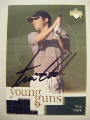 TIM CLARK signed 2001 Upper Deck golf card AUTO NC STATE WOLFPACK SOUTH AFRICA - Image 1 of 2