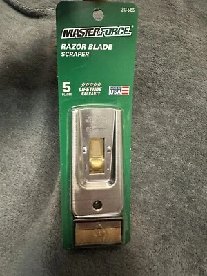 MASTERFORCE  Metal HD Razor Blade SCRAPER with 5 Blades USA MADE. Brand New - Image 1 of 4