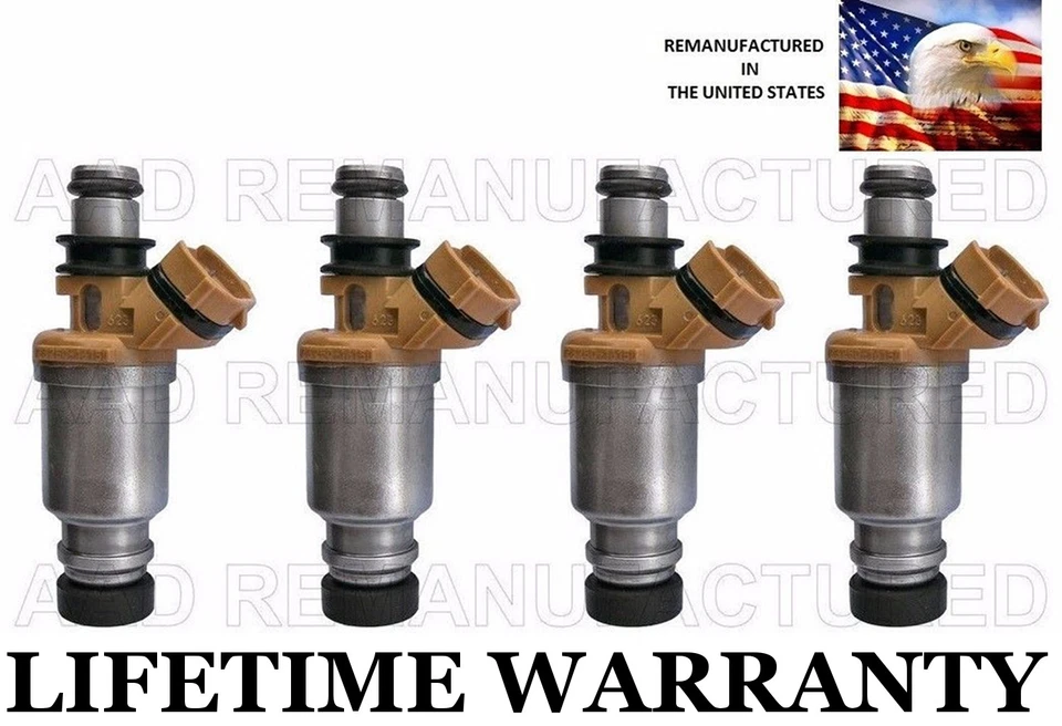 Set of 4 Genuine DENSO Fuel Injectors For 1993-1994-1995-1996-1997 Geo Prizm 1.6 - Image 1 of 1