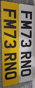 UK STANDARD NUMBER PLATES SET 100% MOT AND ROAD LEGAL - Picture 1 of 14
