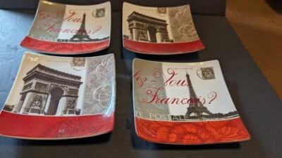 JUEGO DE PLACAS APP CIPRÉS PARÍS 4 5 3/4" ANCHO EXCELENTE ESTADO USADO Foto 1 de 3