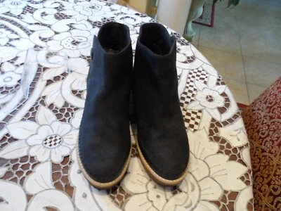 Botines Stella McCartney negros de gamuza ecológica con ribete de látigo talla 7 Foto 1 de 4