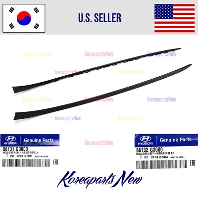 Windshield Pillar Side Moldings Trim 2 pcs ⭐GENUINE⭐ fits Elantra GT 2018-2020 - Image 1 of 2