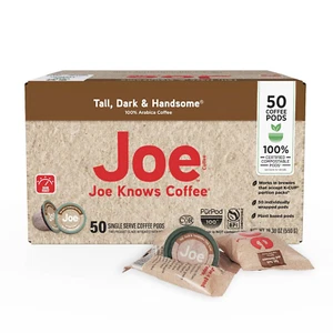 Single Serve Coffee, Tall Dark and Handsome, 50 Count BPI Certified Compostab... - Picture 1 of 12