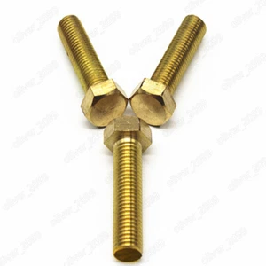 Fine Thread Brass Hexagon Bolts Hex Head Screws M8 M10 M12 - Picture 1 of 5