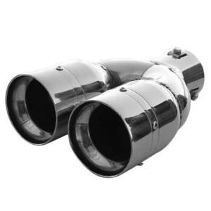 Twin Exhaust Pipe Tail Muffler For Land Rover Discovery Freelander Defender - Picture 1 of 5