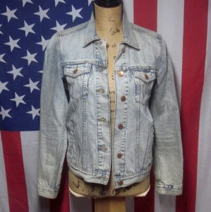 OLD NAVY women’s light-blue XS throwback jean-jacket denim OG - Picture 1 of 4