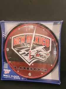 NEW SEALED Wincraft Sport New Mexico Lobos 12" Red Wall Clock - Picture 1 of 7