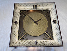 Vintage Groovy Polka Dot Mid-Century Modern 17" Lighted Metal Wall Clock