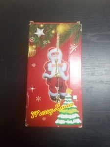 Climbing Santa Claus Christmas Ornament Decoration Climbs Up and Down Music👂 - Picture 1 of 9