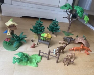 Playmobil Wald Bäume Pflanzen Tiere Waldtiere Futterkrippe TOP - Bild 1 von 1