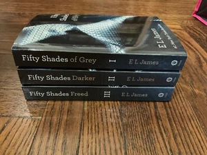 Fifty 50 Shades of Grey 3 Series Set Trilogy Lot E L James Trade Paperback Books - Picture 1 of 2