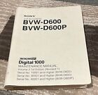 SONY BVW-D600 Maintenance Manual Volume 2