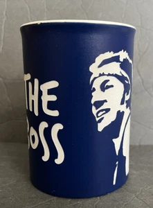 Vtg BRUCE SPRINGSTEEN THE BOSS LARGE CERAMIC MUG WITH ETCHED ART/PRINT RARE NOS - Picture 1 of 12