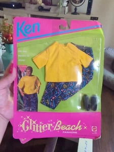 1992 Ken Glitter Beach Fashions By Mattel - Picture 1 of 2