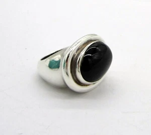 Tiffany & Co Vintage Huge PALOMA PICASSO Sterling Silver Size 5.5 Onyx Dome Ring - Picture 1 of 4