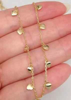 Collar para mujer Corazón Boda Belleza Plata de Ley 925 Chapado en Oro Amarillo 14K Foto 1 de 4