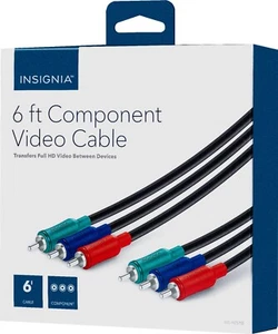 INSIGNIA - 6' FT Component Video Cable 3 RCA RGB HDTV DVD VCR - BRAND NEW - Picture 1 of 4