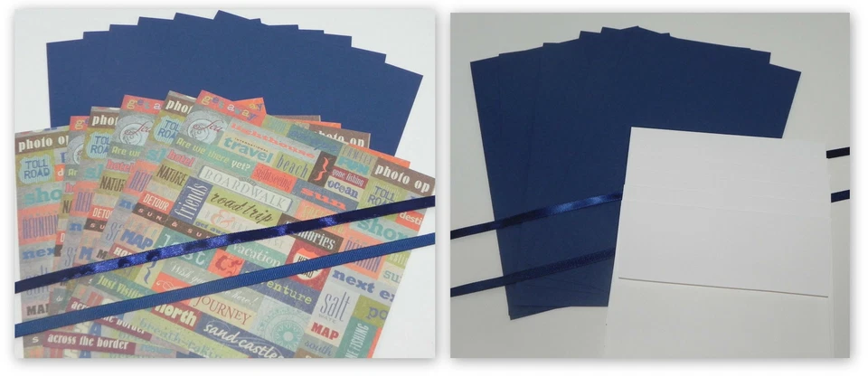 JOURNEY NATURE NAVY 2 JUEGOS 6 X 6 PAPEL DE DISEÑO A2 CARTULINA ESTAMPACIÓN EMPRESA Foto 1 de 1