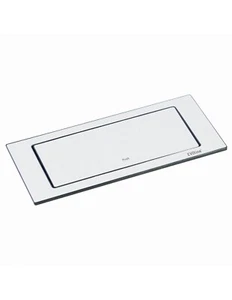 EVOline Backflip Weiß Glas 2 UK Arbeitsplattensteckdosen + USB C Ladegerät Unterputz - Bild 1 von 5